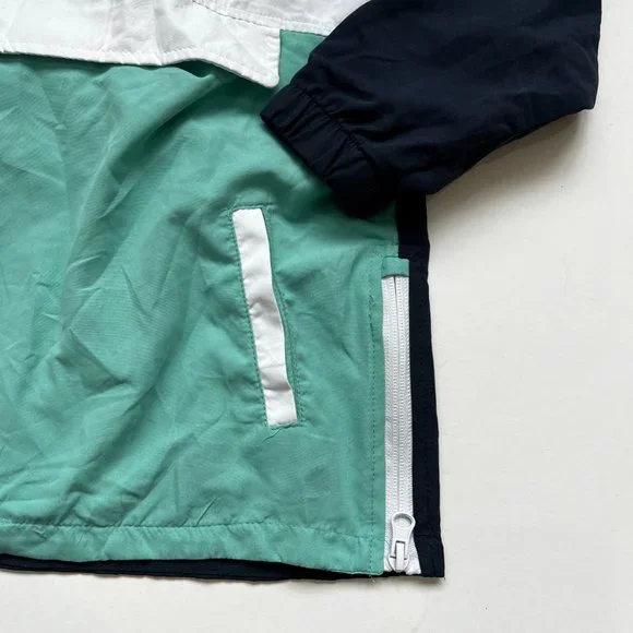 ✨5 for $25✨ Kidbox Navy, Teal and White Colorblock Windbreaker - Picture 3 of 8